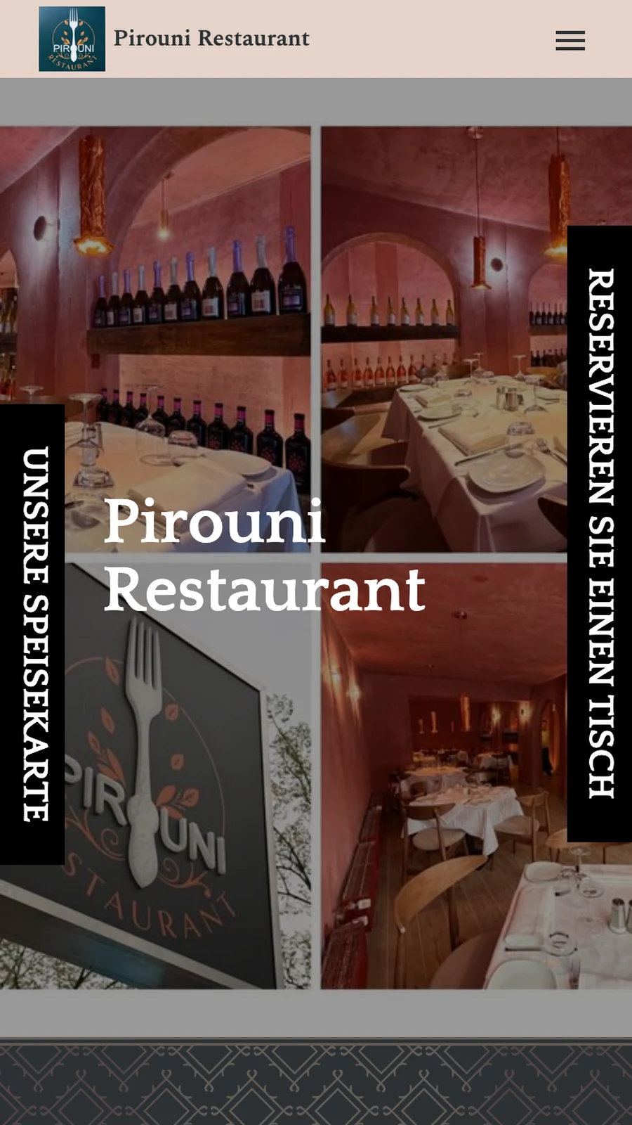 Alte mobile Pirouni-Website