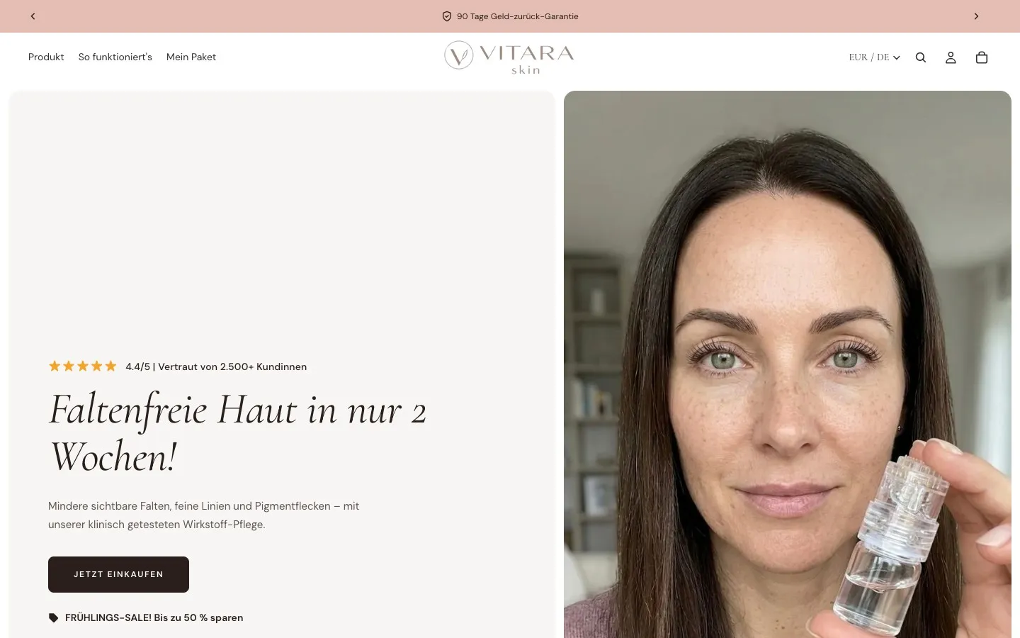 Vitara Skin Website Vorschau