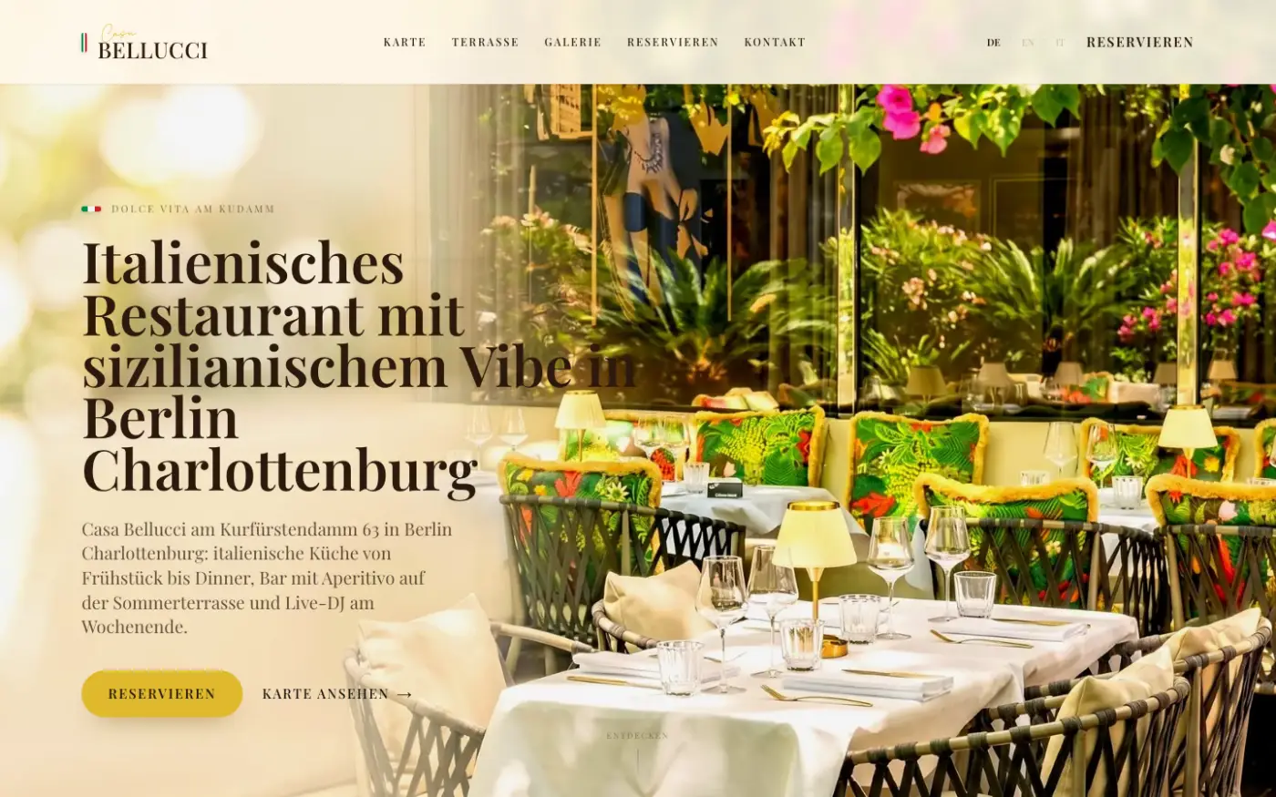 Casa Bellucci Website