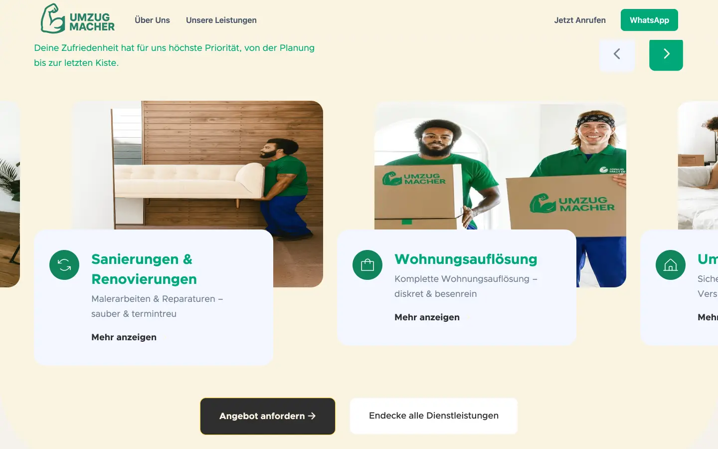Sanierungen und Wohnungsauflösung mit gestreckten KI-Motiven