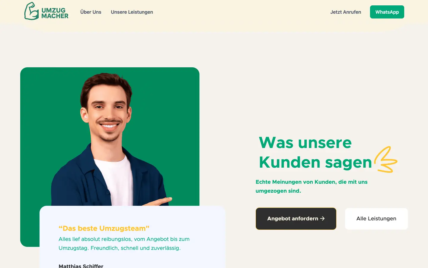 KI-generiertes Testimonial mit erfundenem Gesicht